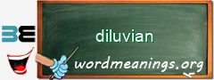 WordMeaning blackboard for diluvian